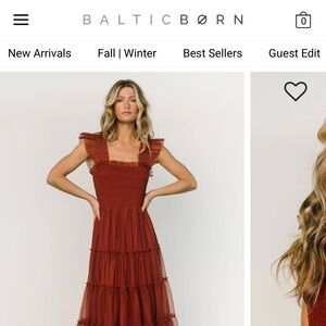 Beautiful Baltic Born Smocked Tulle midi dress